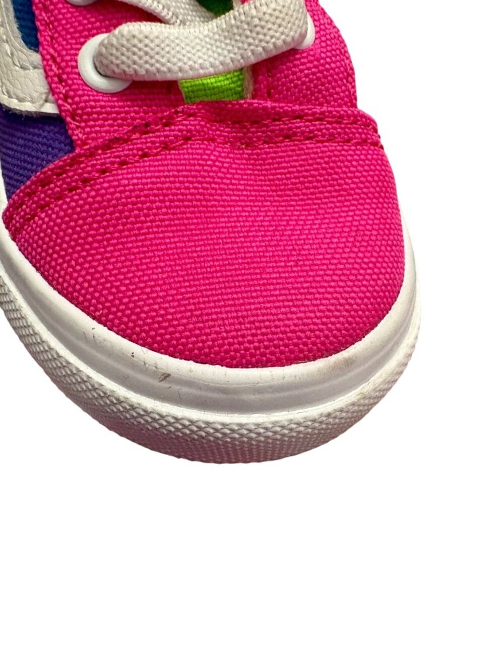 Vans Old Skool Elastic Toddler ColorBlock SlipOn Neon Multicolor Shoes Sz 5.0T - Picture 13 of 14